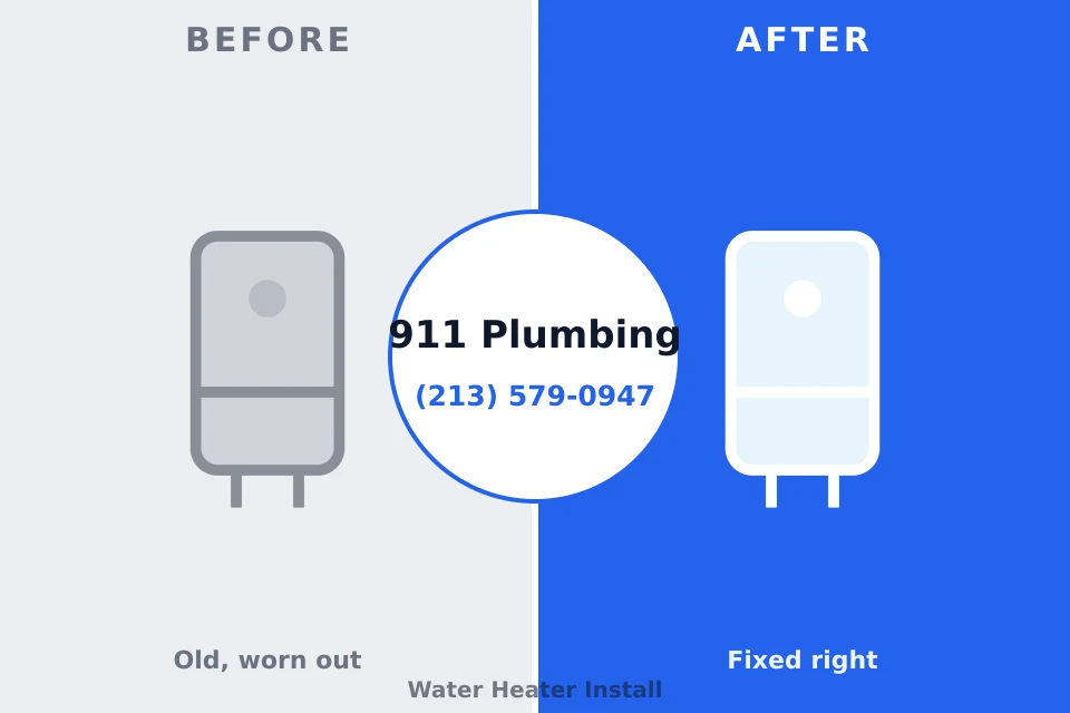 Before and after: plumbing repair Kalama, WA